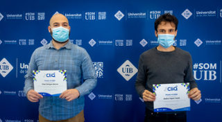 Els premiats: Felipe Rodrguez i Andreu Vaquer - Foto: A.Costa/UIB
